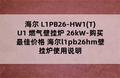 Haier/海尔 L1PB26-HW1(T)U1 燃气壁挂炉 26kW-购买最佳价格 海尔l1pb26hm壁挂炉使用说明